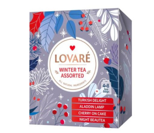 Чай черный ассорти Lovare Winter tea assorted, 32шт